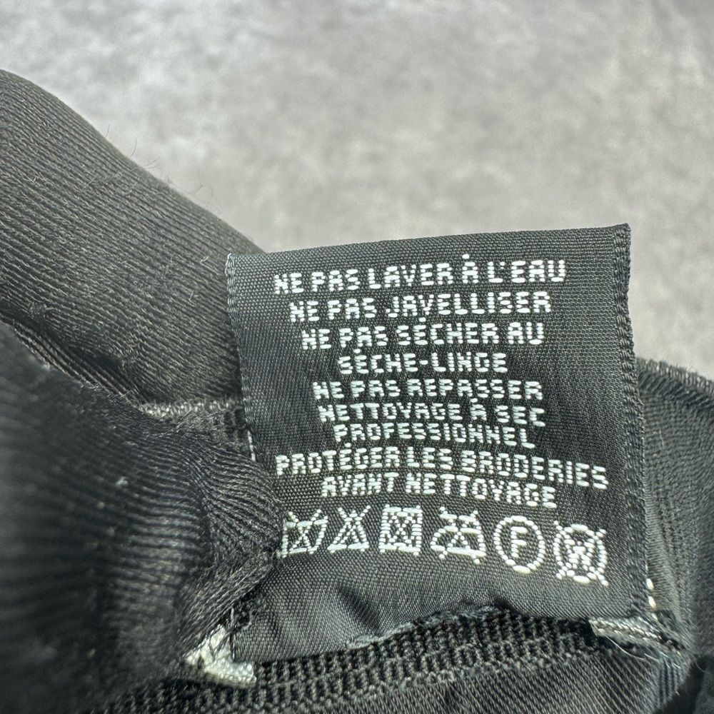 Chanel 22P Black Denim Sequin CC White Logo Baseball Cap Curved Peak Hat - Picture 11 of 13